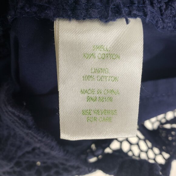 Lilly Pulitzer Kolby Lace Sailboat Mini Shift Dress 00 Sleeveless Navy Blue - Picture 9 of 10